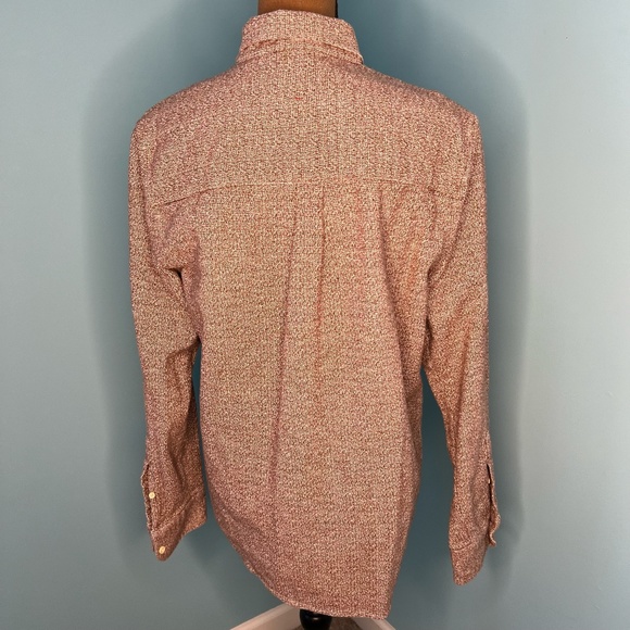 Hymn London Brown and White Thick Button Down Long Sleeve Shirt Large - Picture 3 of 9